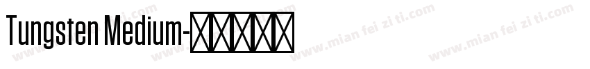 Tungsten Medium字体转换